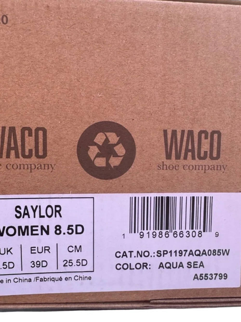 Waco Saylor Size 8.5 D Women’s Aqua Sea Slip On Sneaker EU 39D Wide Spenco NWB
